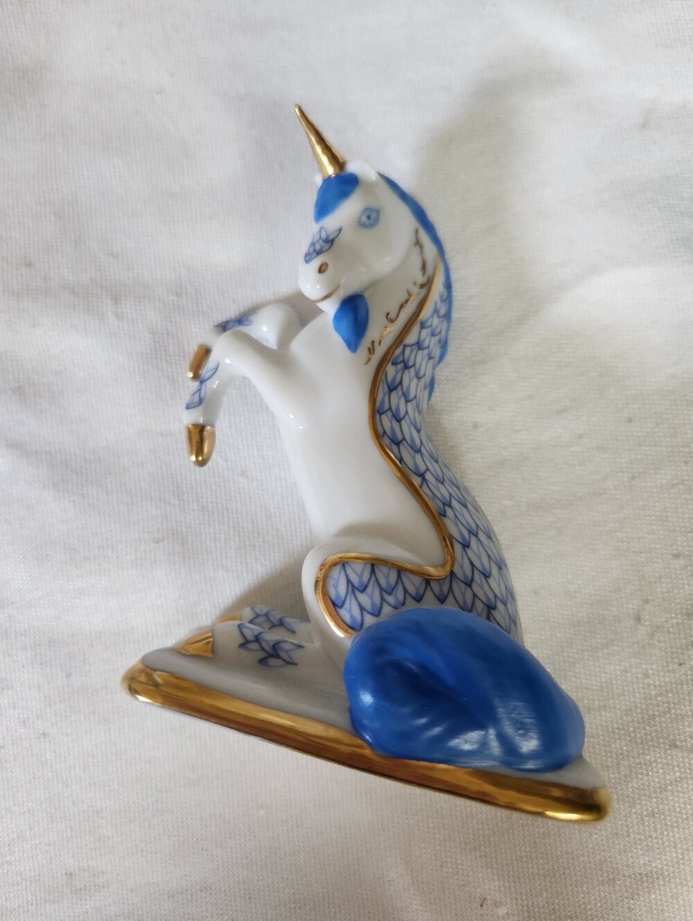 Hungarian Porcelain 91 Franklin Mint Treasury Of Unicorns Figurine Herend Style